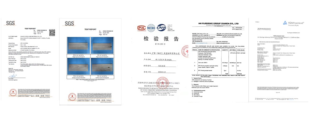 Certification of marble spc flooring Certification of marble spc flooring